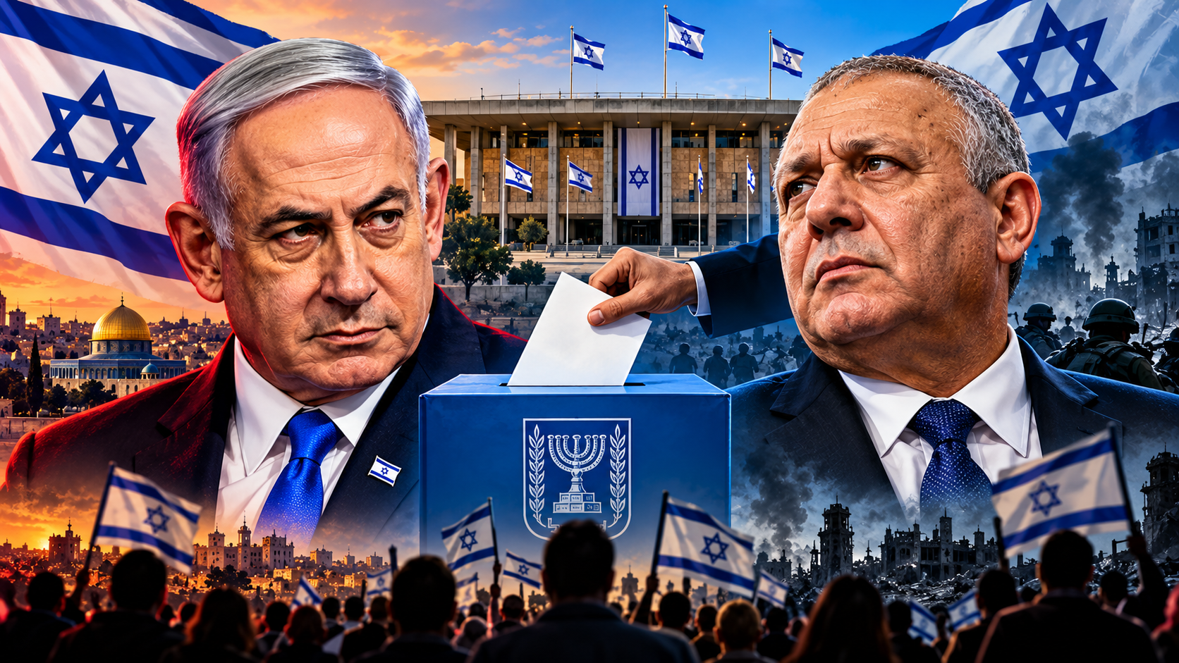 izraeli-sot-zgjedh-qeverine-e-re-netanyahu-dhe-eisenkot-perballen-me-rezultat-te-pasigurt