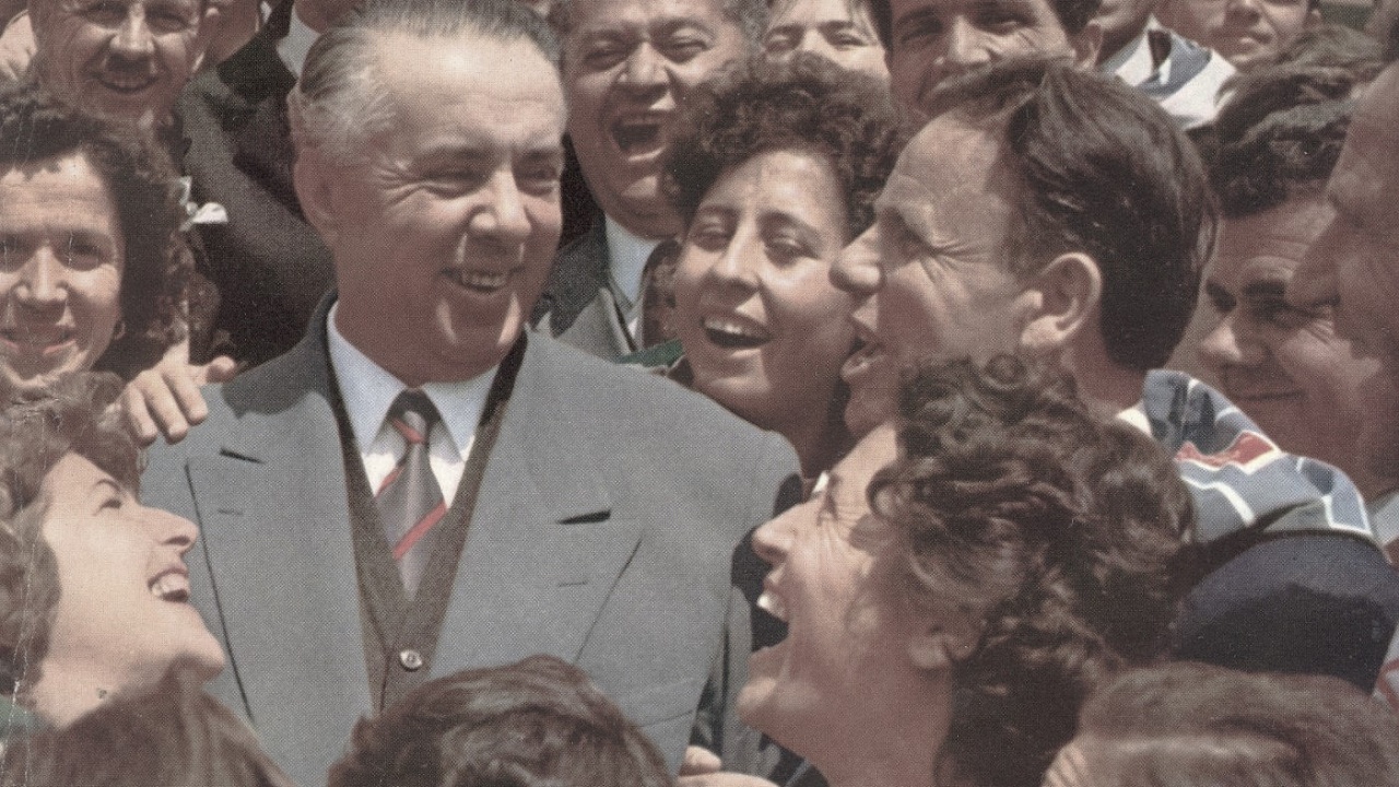 Visit of the Prime Minister of Albania Enver Hoxha to the GDR Sign- Old