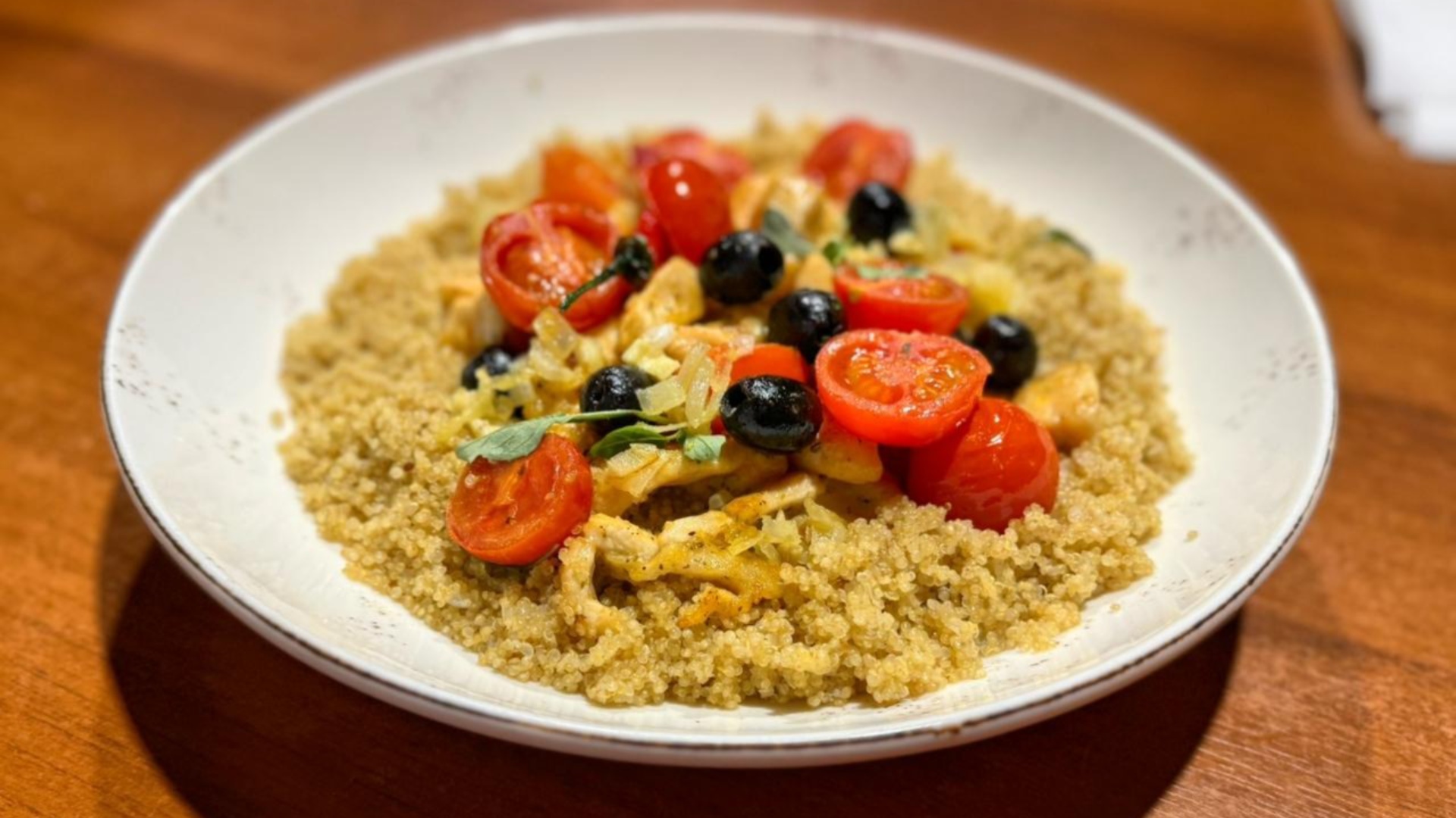 Mediterranean chicken with quinoa