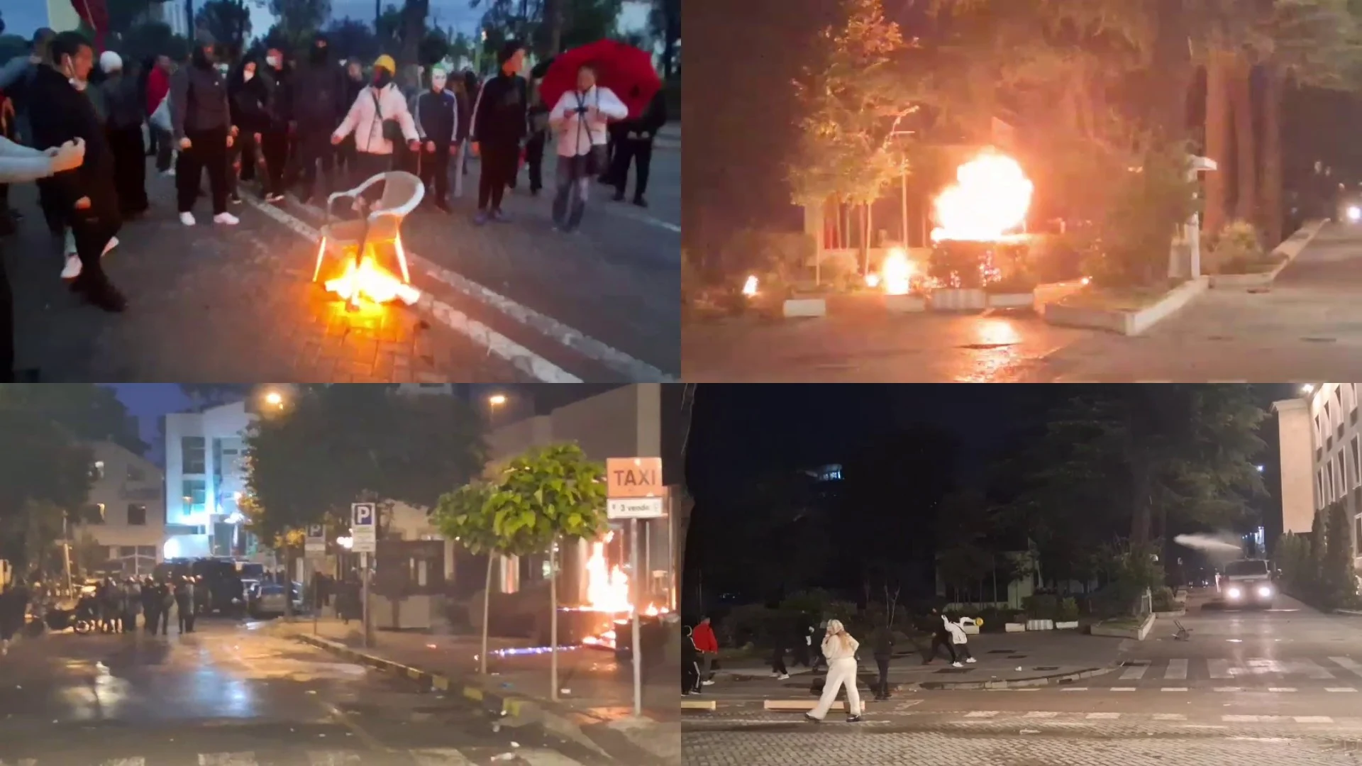 Mbyllet pa dhunë dita e 9 të e protestës  Pak incidente përpara Kryeministrisë  studentët refuzojnë sërish dialogun  Protestuesit paralajmërojnë tubim para Kuvendit  Reagon OSBE
