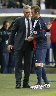Anceloti dhe Bekham, para largimit nga PSG