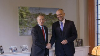 Edi Rama takim me Tony Blair