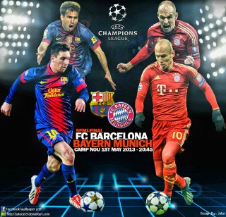 Mesi dhe Roben ne Wallpeper per Barcelona Bayern Mynih