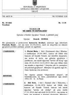 Vendimi per Xhelal Mziun