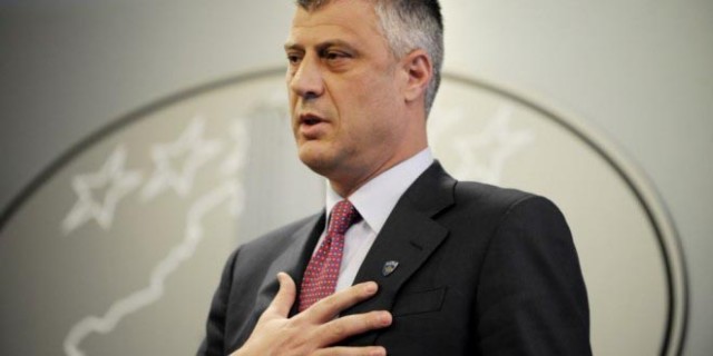 thaci betohet si president